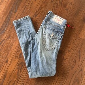 True Religion Men's Straight Jeans - Light Blue Denim